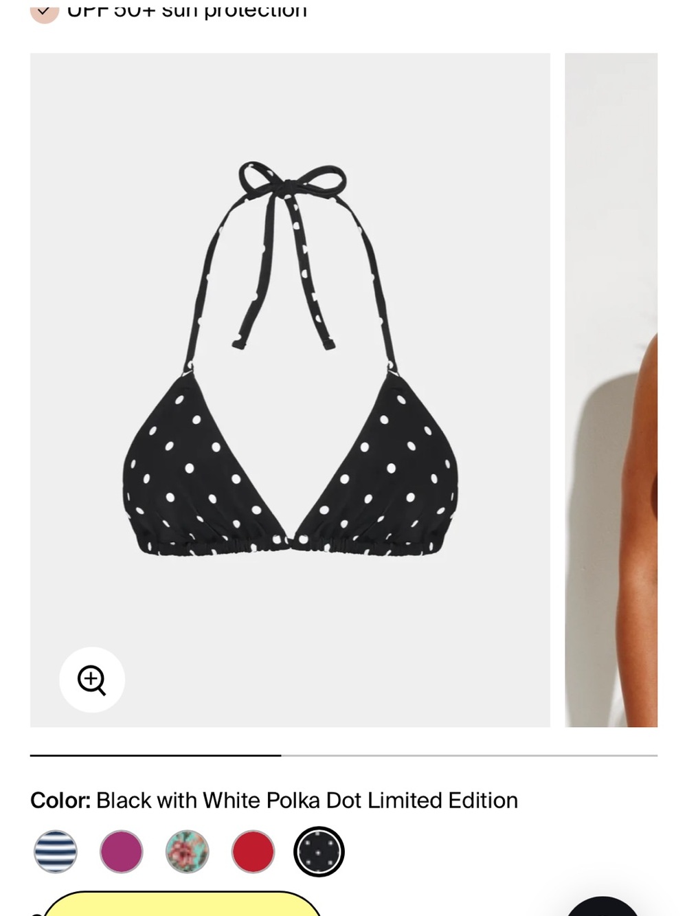 Black Polka Dot Triangle Bikini Top - Women Swim